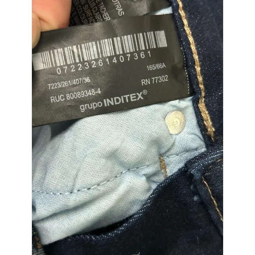 Zara Women’s US Size 4 Dark Wash Mid Rise Bootcut Jeans 33 Inch Inseam - Picture 14 of 16